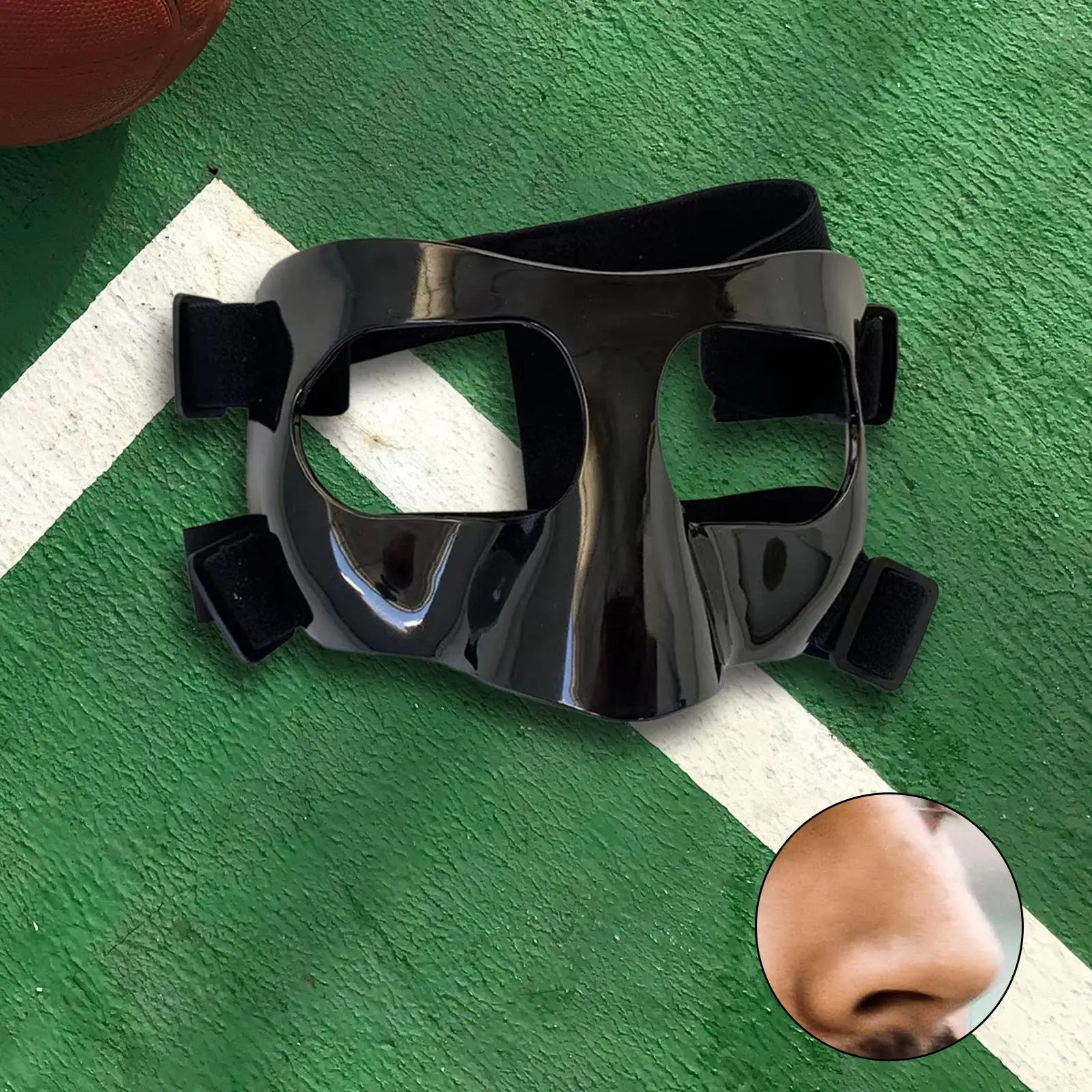 

Basketball Mask Face Mask Nose Guard Face Shield Face Shield for Broken Nose Elastic Strap Durable Shield Mask for Adults