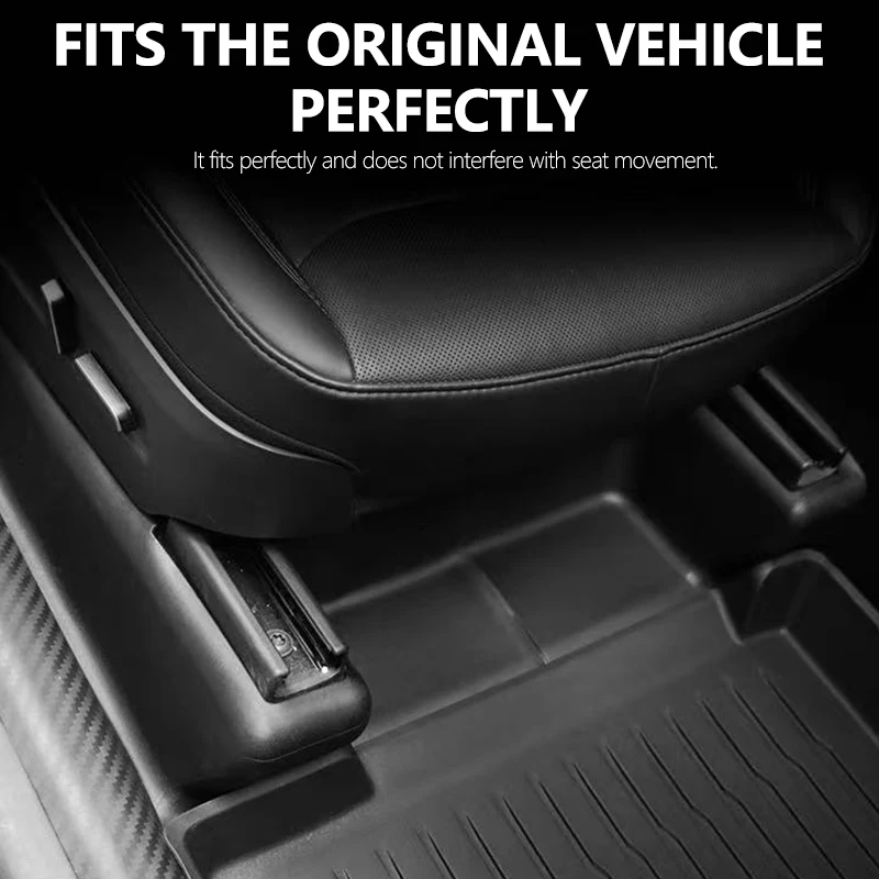 Фото Для Tesla Model Y Juniper / YL (6-местный) 2025-2026+ Защитные накладки TPE под сиденья (уголки) от пинков, аксессуары для 2-го ряда сидений №2