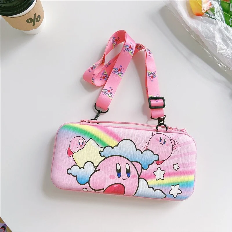 Сумка для хранения игровой консоли Sanrioed Kawaii Cartoon Switch NS Lanyard Portable Storage Bag My Melody Cinnamoroll Purin Dog Anime Game Console Case Cute Gift.