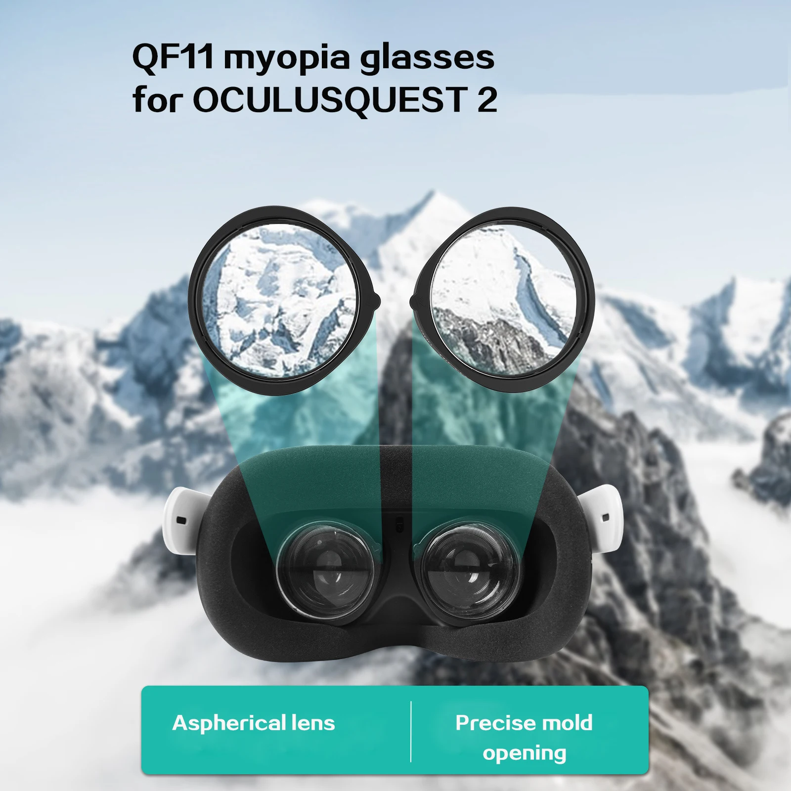 

Оправа для очков для близорукости Oculus Quest 2, аксессуары для очков QF11 Асферические полимерные VR