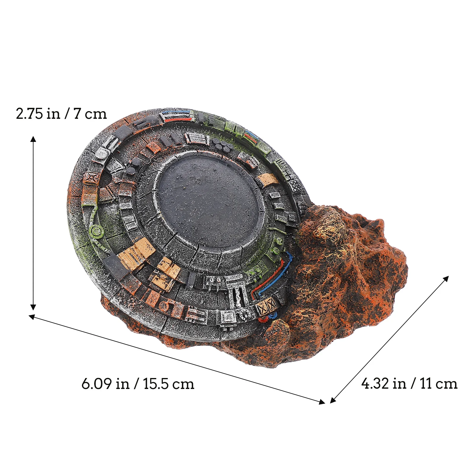 

Fish Tank Decor Decorations Ufo Accessories Aquarium Ornament Betta Alien Wreck Resin Artificial Turtle Shrimp Shelter