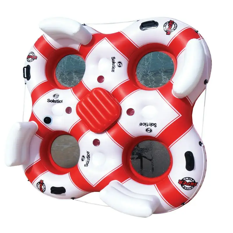 

78-Inch White and Red Super Chill Quarto Swimming Pool Float
