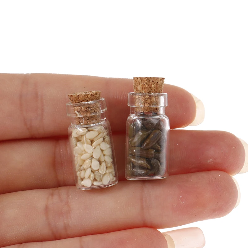 

2pcs/set 1:12 Dollhouse Miniature Seasoning Food Bottle Furniture Toy Match For Doll Houses Collectible Gift