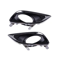 1pair car external front bumper fog light lamp cover frame accessories fit for toyota venza 2013 2015 black fog lamp cover
