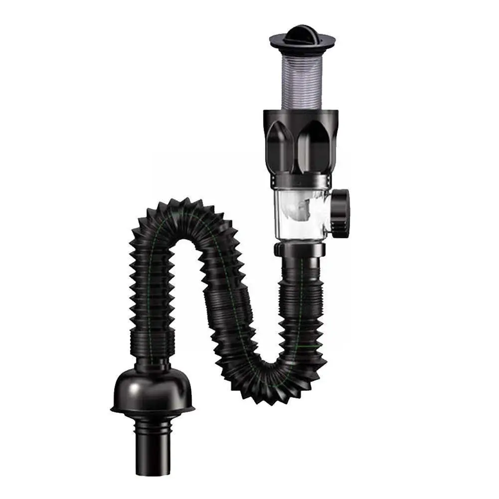 

Telescopic Deodorant Drain Pipe Under Sink Wash Basin Plug Anti-odor Sealing Tool Pipe Accessories Trap Sewer Connector Fit Y5Z5