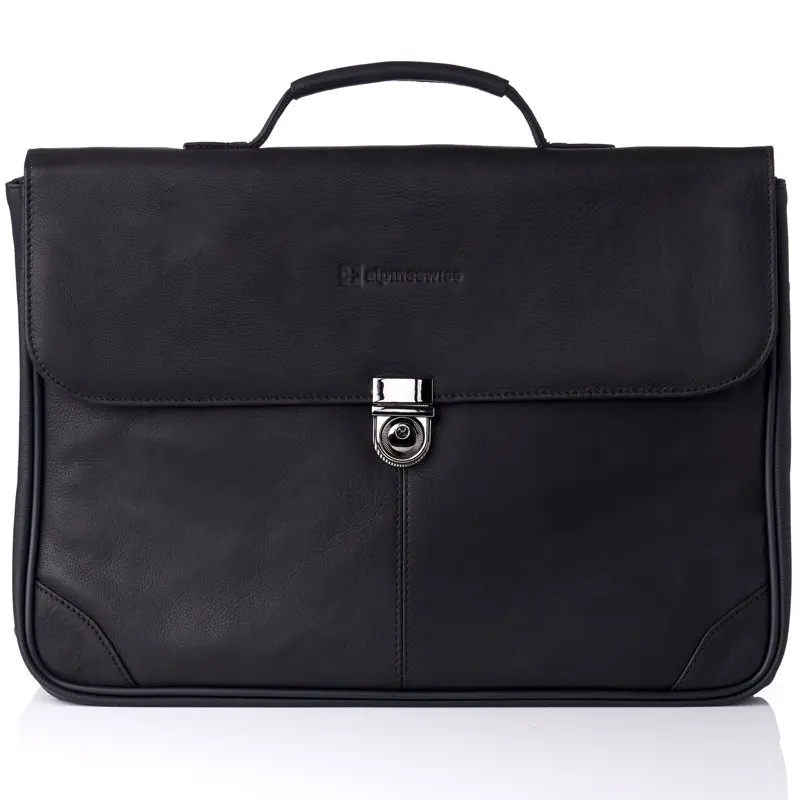 

Business Portfolio Genuine Briefcase Flap-Over Locking Case
