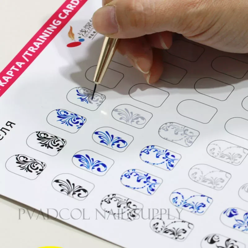

Nail Art Training Practice Lines Drawing Painting Template Learning Book Acrylic Gel Manicure Salon Tool