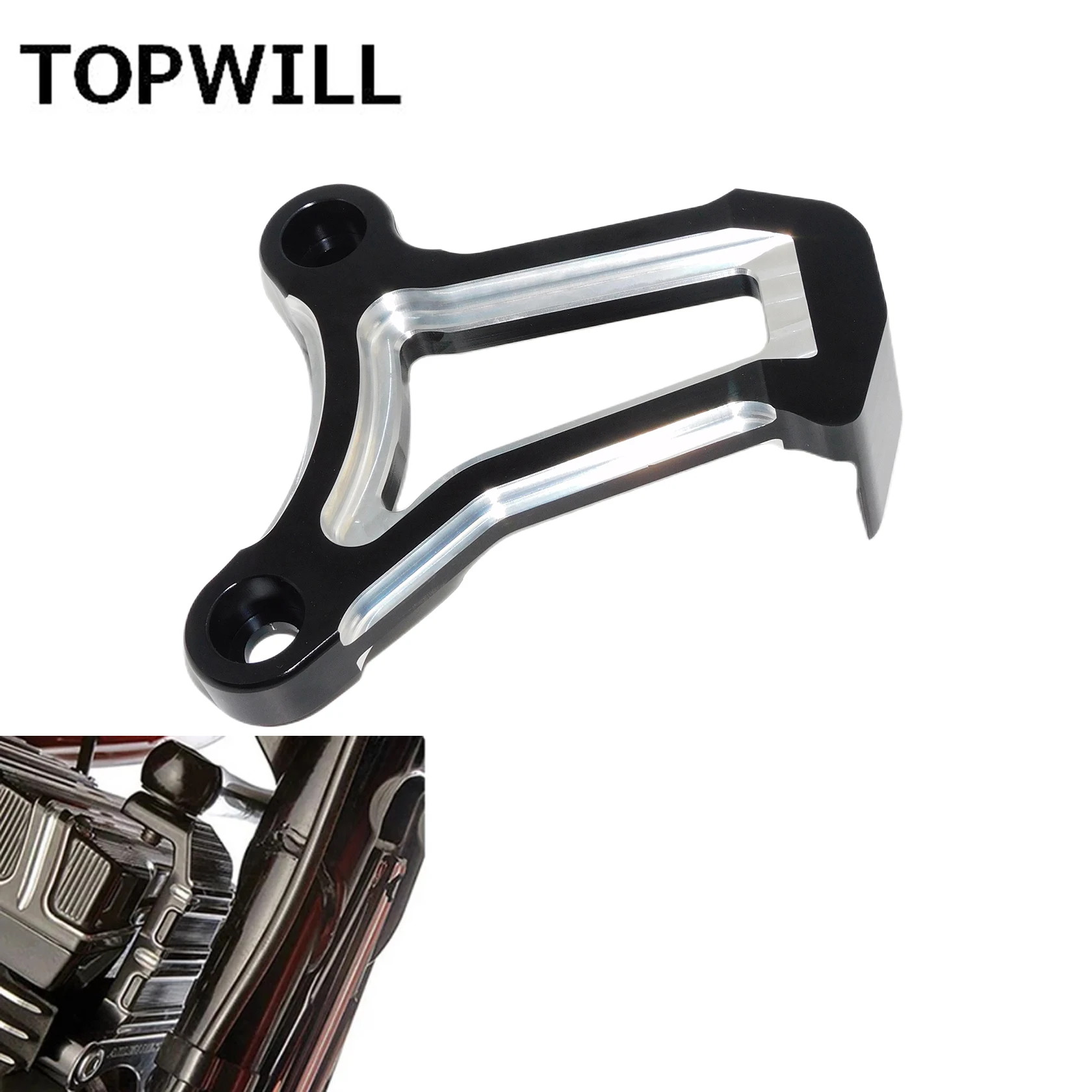 

Передний Кронштейн двигателя мотоцикла CNC, алюминий для Harley Touring Electra Glide Road King FLHR FLHX 2009-Up