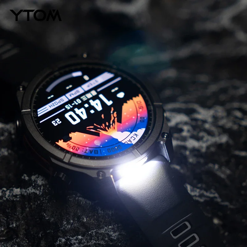 Фото YTOM HD300 AMOLED 3ATM Водонепроницаемые спортивные умные часы для мужчин и женщин Монитор здоровья Светодиодный фонарик AI GPT Смарт-часы Компас №2