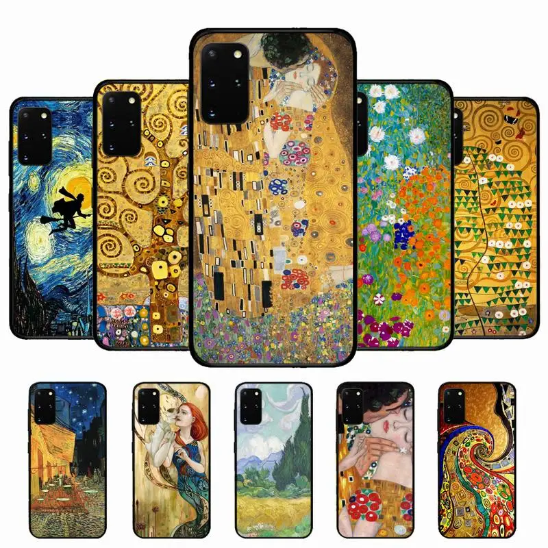 

Starry Night Klimt Phone Case for Samsung S10 21 20 9 8 plus lite S20 UlTRA 7edge