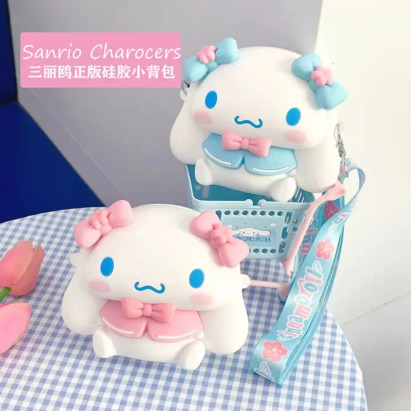 

Sanrio Bag Big Ear Dog Clow M Melody Cherry Blossom Silicone Messenger Bag Coin Purse Cinnamoroll Babycinnamoroll Storage Bag