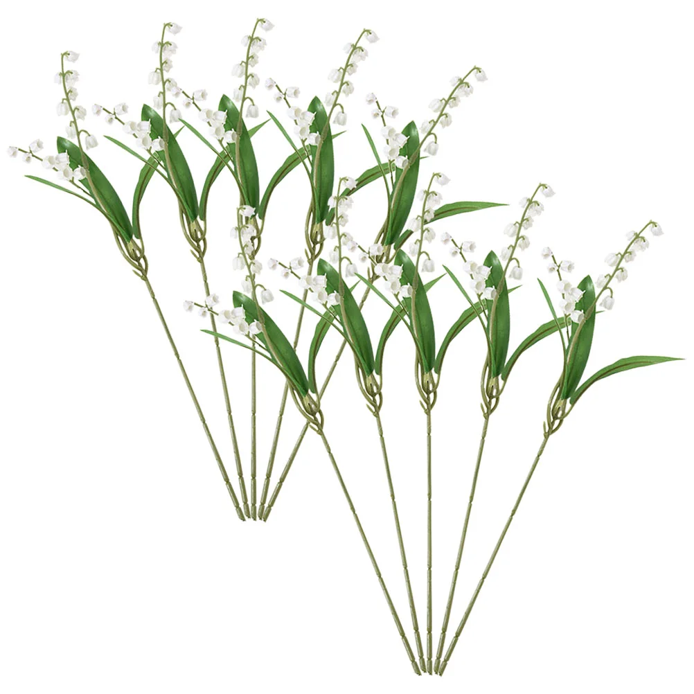 

Lily Flower The Valley Faux Flowers Fake Wedding Decoration Stems Decorative Home Vase Bundles Gifts Centerpieces Simulation