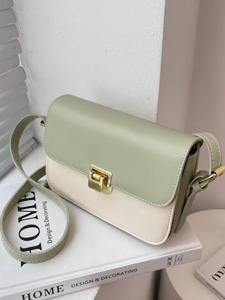 

Trend Bags for Women 2022 New Luxury Handbags Designer Shoulder Crossbody Women's Bag Underarm Fashion Contrast Pu Leather Brand