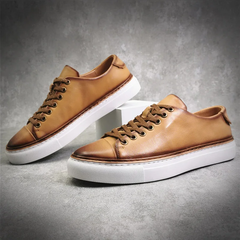 

Роскошный бренд оригинальный крикет 2023 Осень Новая мода Повседневная Универсальная кожаная маленькая белая мужская обувь