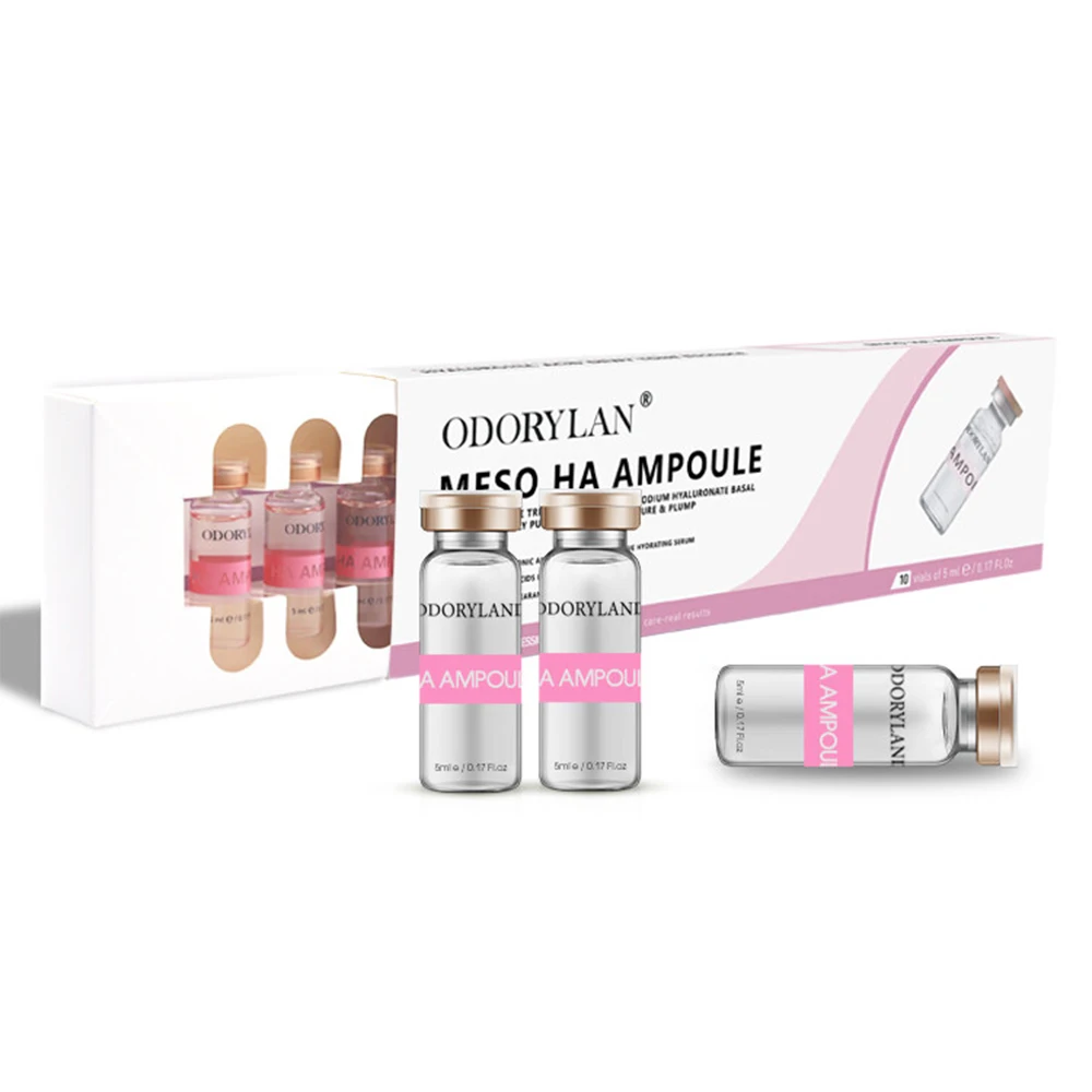 

10Pcs/Box 5ml Cross-linked HA Hyaluronic Acid Pure Micro Molecular Mesotherapy Collagen Hyaluronic Acid Whitening BB Cream Serum