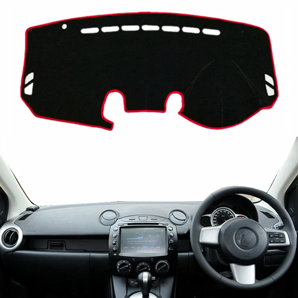 

Коврик с защитой от УФ-лучей для приборной панели, коврик для Mazda 2 Demio Mazda2 2007-2011 2012 2013, коврик для приборной панели, Солнцезащитный ковер, аксе...