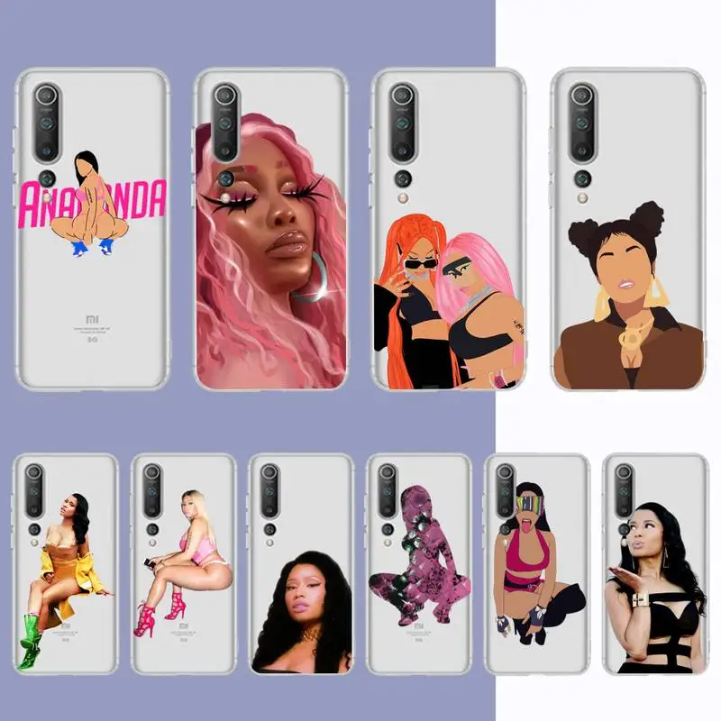 

Nicki Minaj Phone Case for Samsung S20 S10 lite S21 plus for Redmi Note8 9pro for Huawei P20 Clear Case
