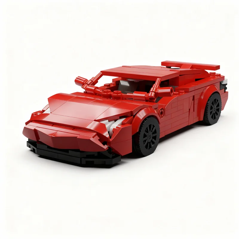 Фото 527 деталей MOC City Champions Lamborghini Aventador БЕСПЛАТНЫЙ конструктор-модель, игрушка, рождественский подарок, архитектурная идея, подарок на день рождения №1