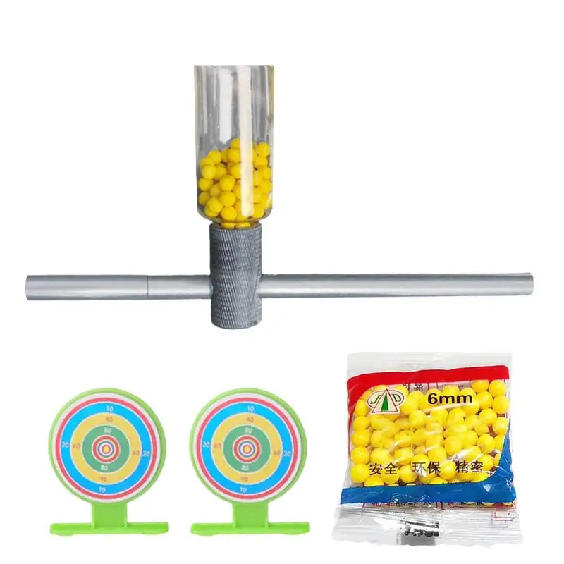 

Soft Pinball Launcher Alloy Crackling Tube Safe And Soft Pinball Game Aluminum Alloy Simulation Bamboo Small Ball Shooter