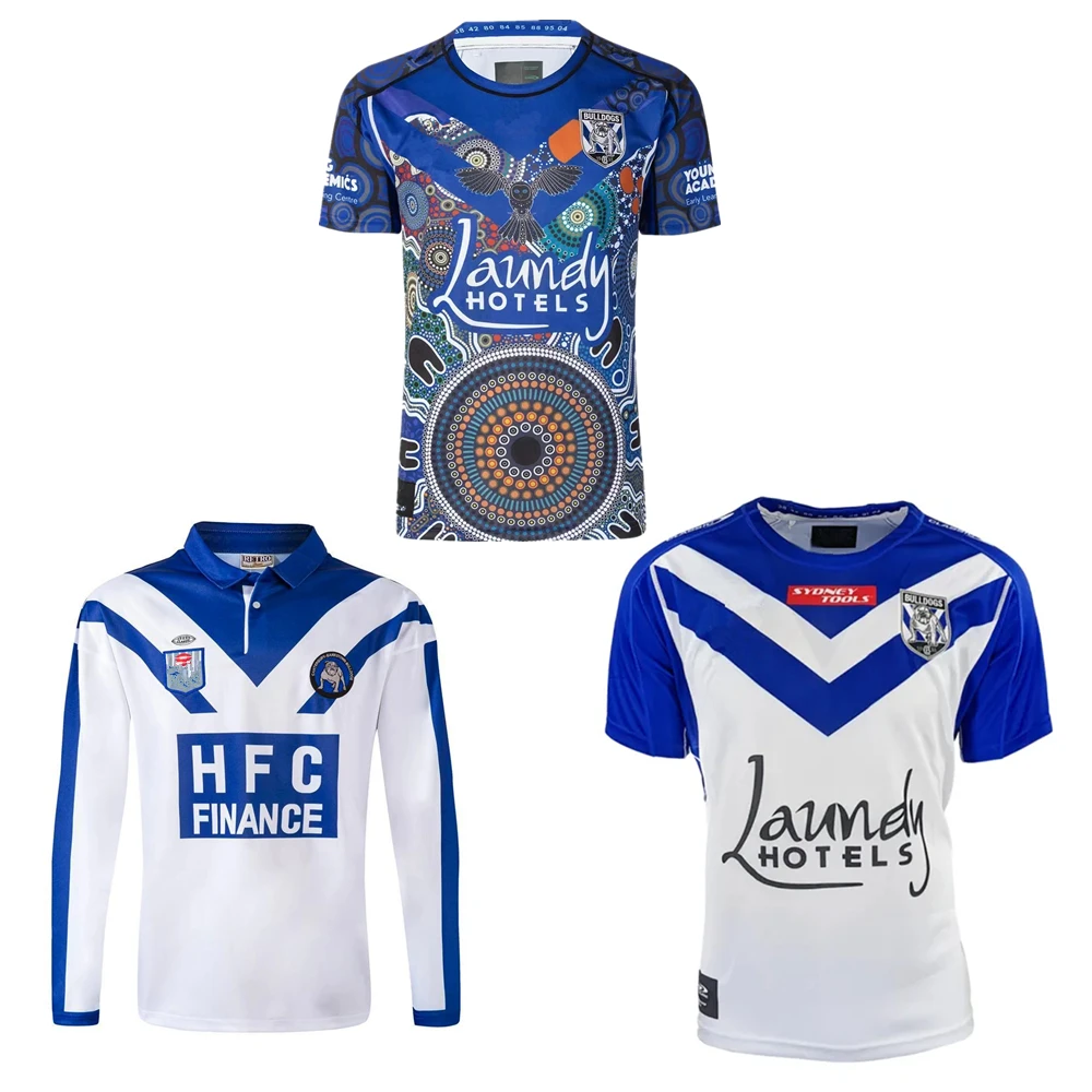 

2022 2023 Bulldogs INDIGENOUS HOME RUGBY JERSEY Retro version rugby shirt