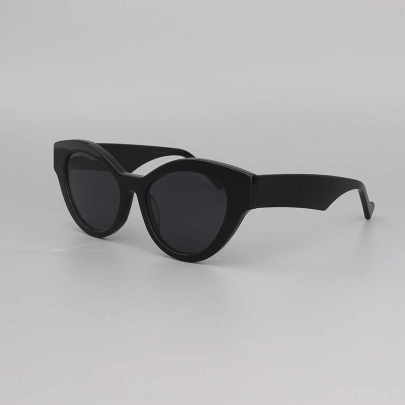 

Cat eye women sunglasses acetate frame retro style grey lens sunglasses for men