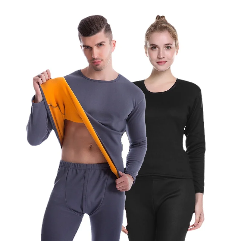 Thermal Underwear Set for Men Fleece Lined Women's Long Johns Set Base Layer Skiing Winter Warm Top Bottom Pajama Dropshipping