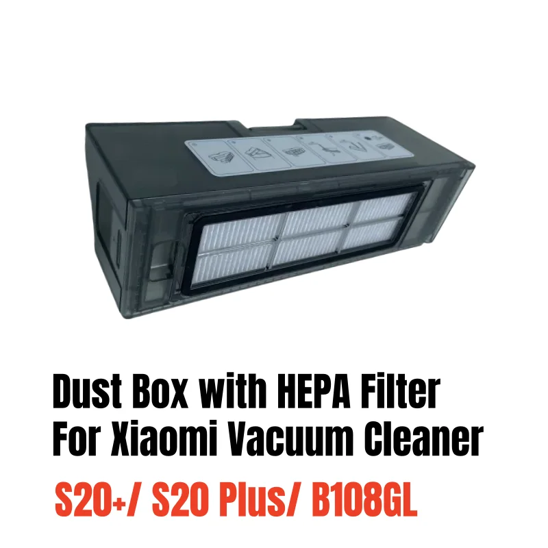 Original Dust Box with HEPA Filter for Xiaomi S20+/ S20 Plus/ B108GL Robot Vacuum Cleaner Accessories