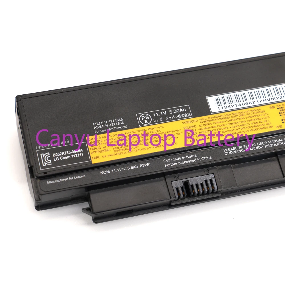 

42T4865 42T4866 2T4872 42T4875 42T4876 0A36281 42T4899 42T4900 42T4942 63WH Laptop Battery For Lenovo ThinkPad X220 X220I X220S