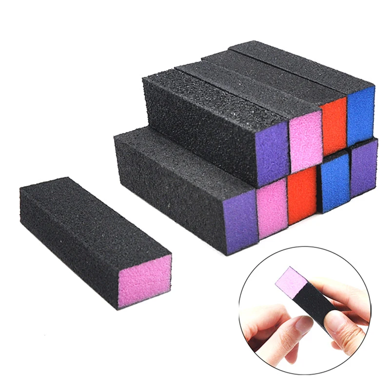 

10Pcs Nail Art Shiner Buffer Block Orange Buffing File Tools Manicure Use for Buffering and Sanding