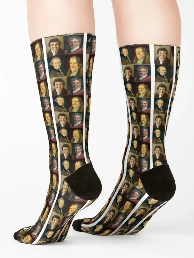 Happy German idealism - Hegel Kant F Goe Schelling Socks Детские противоскользящие носки Мужские женские