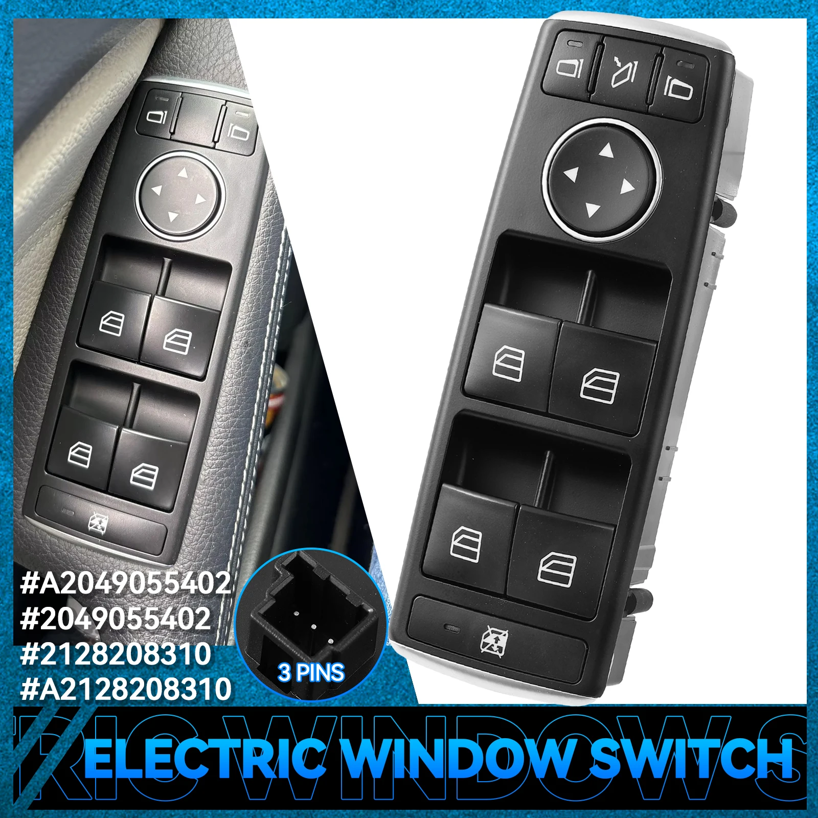 2128208310 Для Mercedes Benz W204 W212 C E Class C180 C200 C220 C230 300 GLK Master Power Window Door Control Switch A