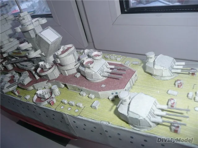 Набор бумажных моделей DIY французский линкор Ришелье Пазлы ручной работы подарок