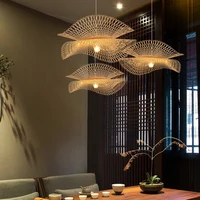 Modern design Nordic black bamboo led chandelier bedroom guest room hall restaurant kitchen interior lighting decorative lamps