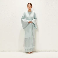 robe femme musulmane 2022 new muslim solid sequin elegant lace up malaysian elastic coat cardigan abayas for women