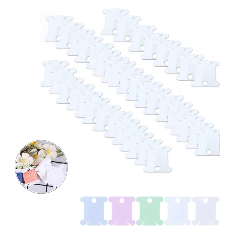 25/50/100/250PCS/Set Plastic Bobbins Floss Set Spool Thread Card Embroidery Floss DIY Stitch Organizer Holder Sewing Tools