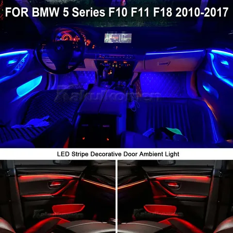 Для BMW F10 F11 F18 Светодиодная лампа автомобильные аксессуары интерьерные декоративные огни Rgb автозапчасти освещение неоновая полоса украшения автомобилей