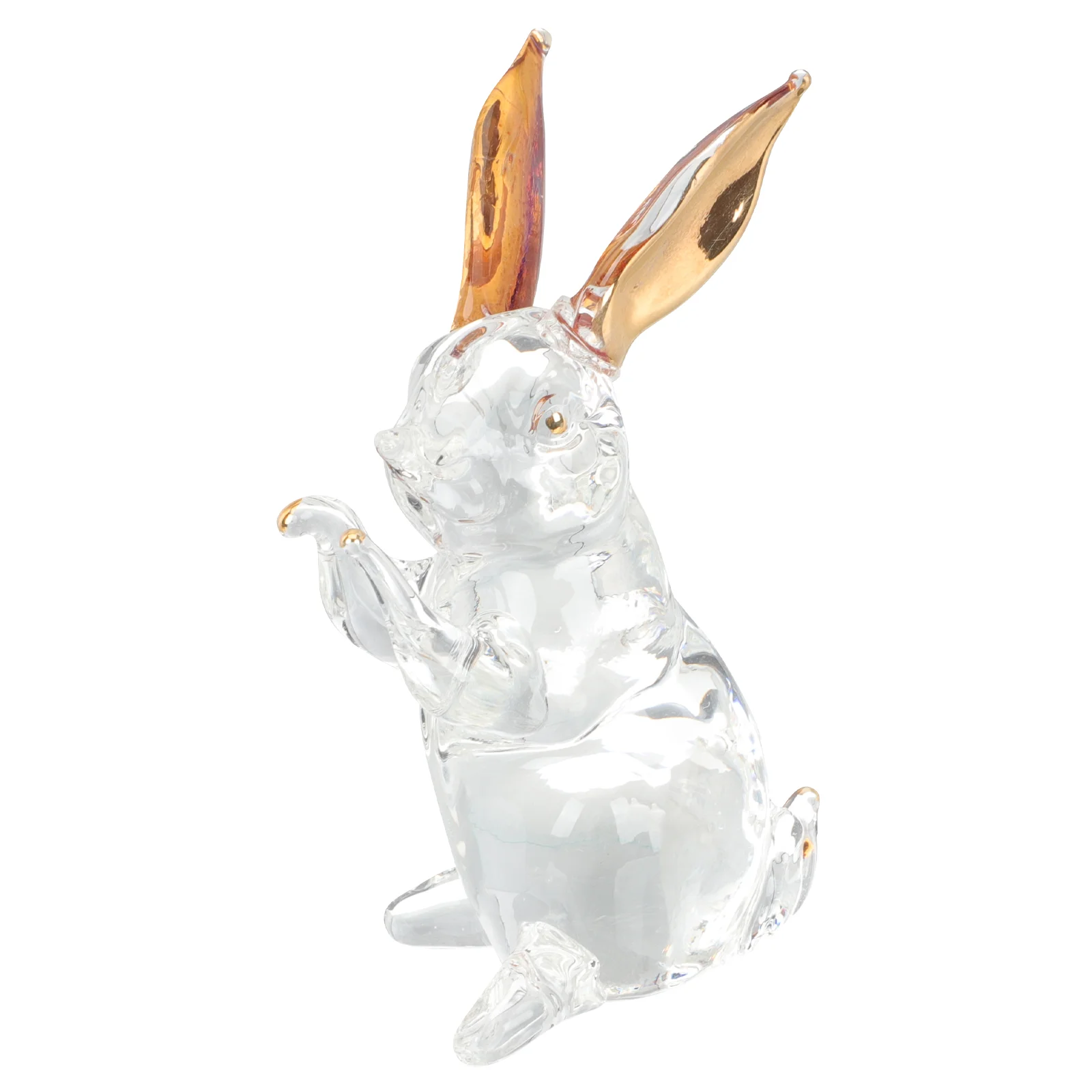 

Rabbitbunny Figurines Crystal Statue Animal Figurine Blown Garden Hand Decor Paperweightornament Ornaments Easter Sculpture
