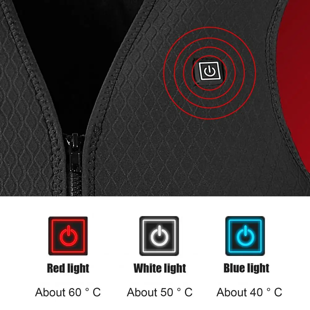 

Winter USB Heated Vest Adjustable Temperature Self-heating Vest Washable Sleeveless Heating Jacket for Outdoor Sport