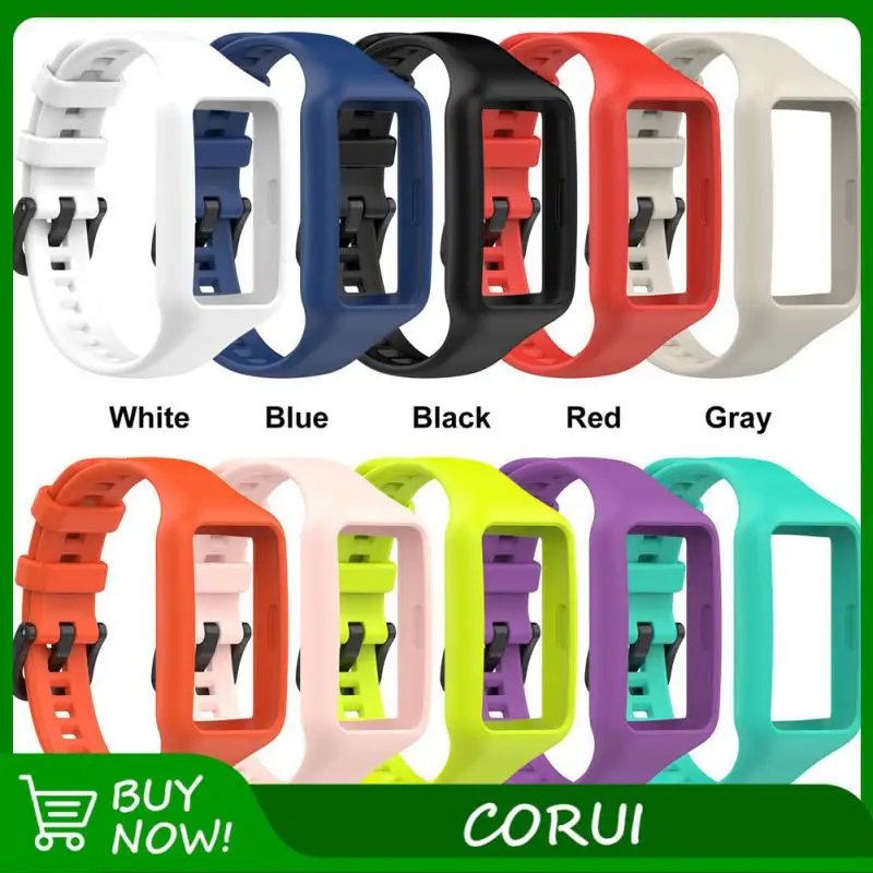

Silicone Strap Solid Smart Accessories Watchband Multi-color Breathable For Huawei Band 7/honor Band 6 Replacement Wristband