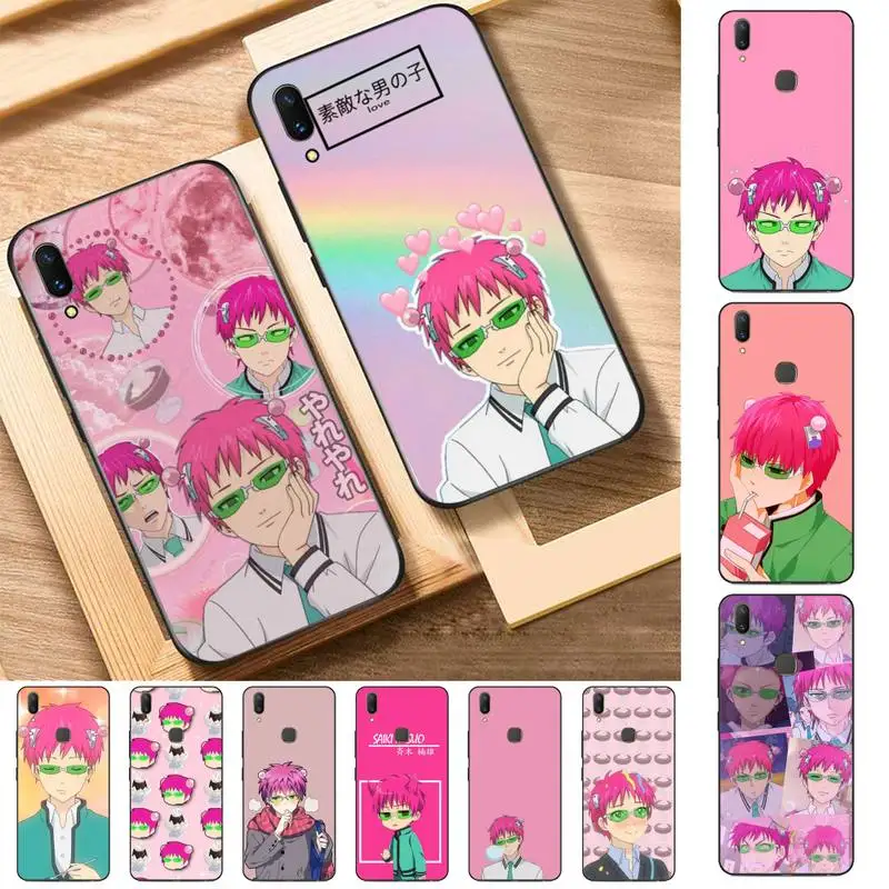 

Japan Anime The Disastrous Life of Saiki K Phone Case for Vivo Y91C Y11 17 19 17 67 81 Oppo A9 2020 Realme c3