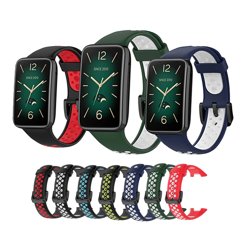 

Ремешок силиконовый для Xiaomi Mi Smart Band 7 pro, сменный спортивный двухцветный браслет для mi band 7 pro