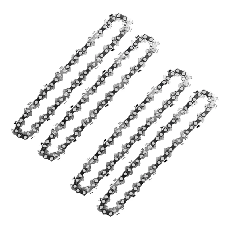 

4Pcs 4-Inch 1/4Inch Guide Saw Chain Mini Chainsaw Chain For 4 Inch Cordless Electric Protable Battery Handheld Chainsaw