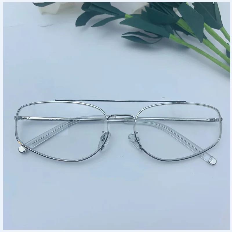 New Arrival SUPER Fashion High Quality Silver Frame Unisex Sunglasses Business UV400 Polarized Luxury Men Women Eyeglasses