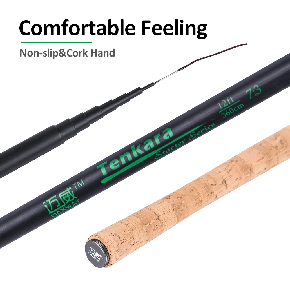 Goture Telescopic Fly Fishing Rod 3.6M 3.9M Tenkara Fishing Pole Fly Rods with Bags Tube for Frewater Saltwater Bass Fishing enlarge