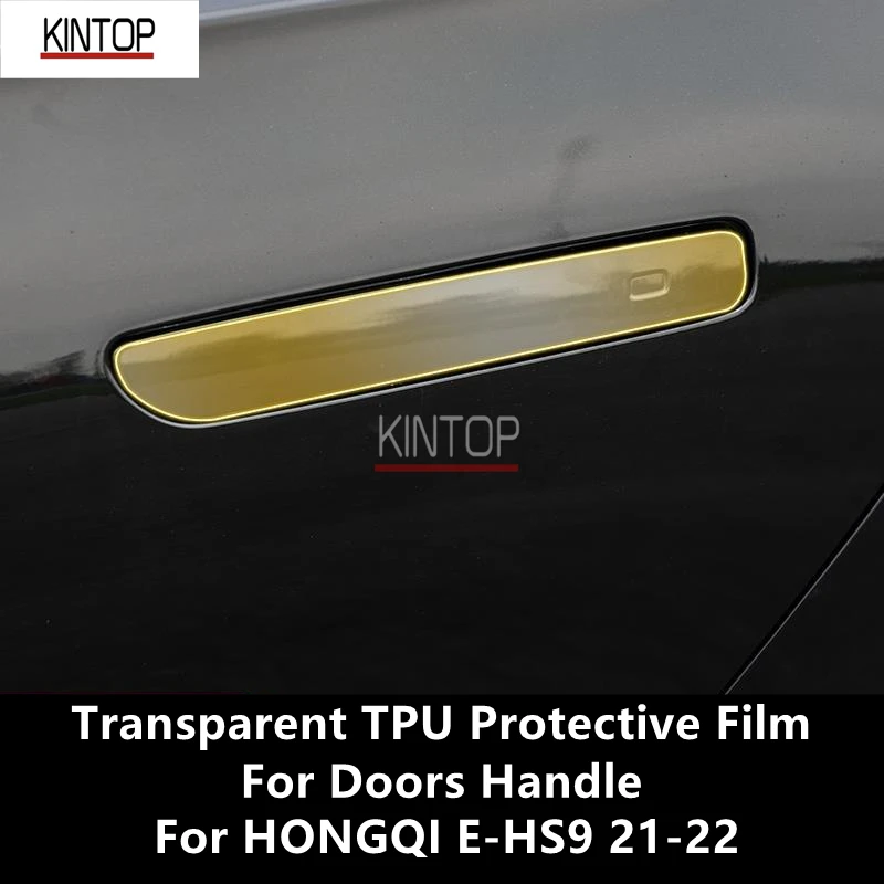 For HONGQI E-HS9 21-22 Doors Handle Transparent TPU Protective Film Anti-scratch Repair Film Accessories Refit