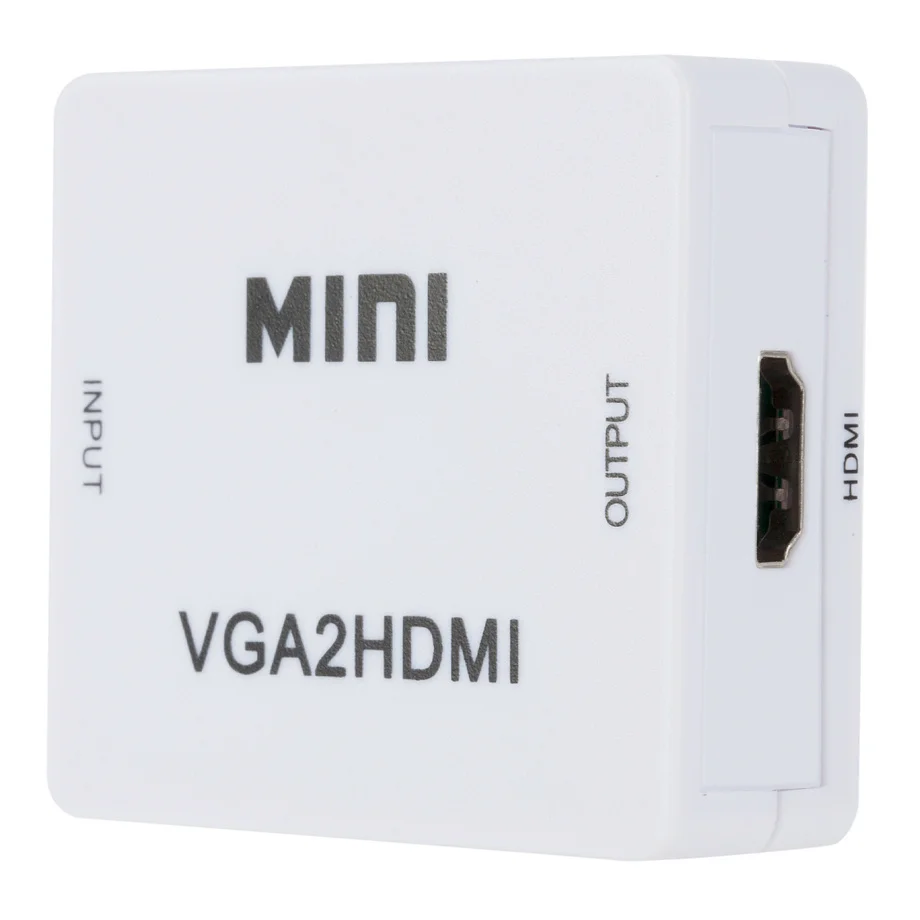 PzzPss портативный мини-преобразователь VGA в HDMI VGA2HDMI видеобокс аудио адаптер 1080P для