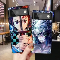 for google pixel 6 anime phone case for pixel 6pro 6a demon slayer coque for google pixel 2 3 3a 4 4a 5 5a 5g xl soft tpu covers
