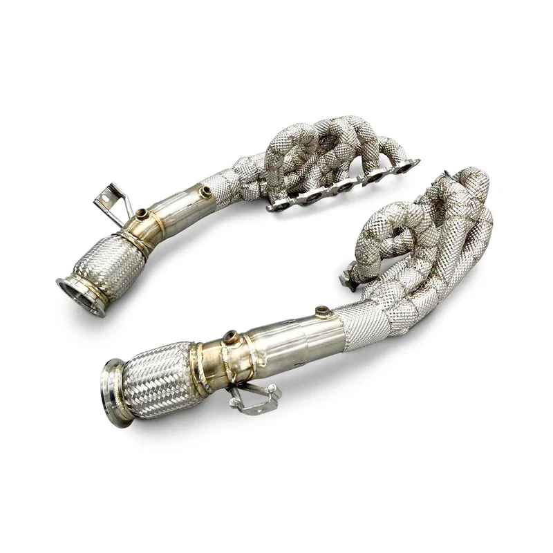 Автомобильная выхлопная труба из нержавеющей стали с теплозащитным экраном