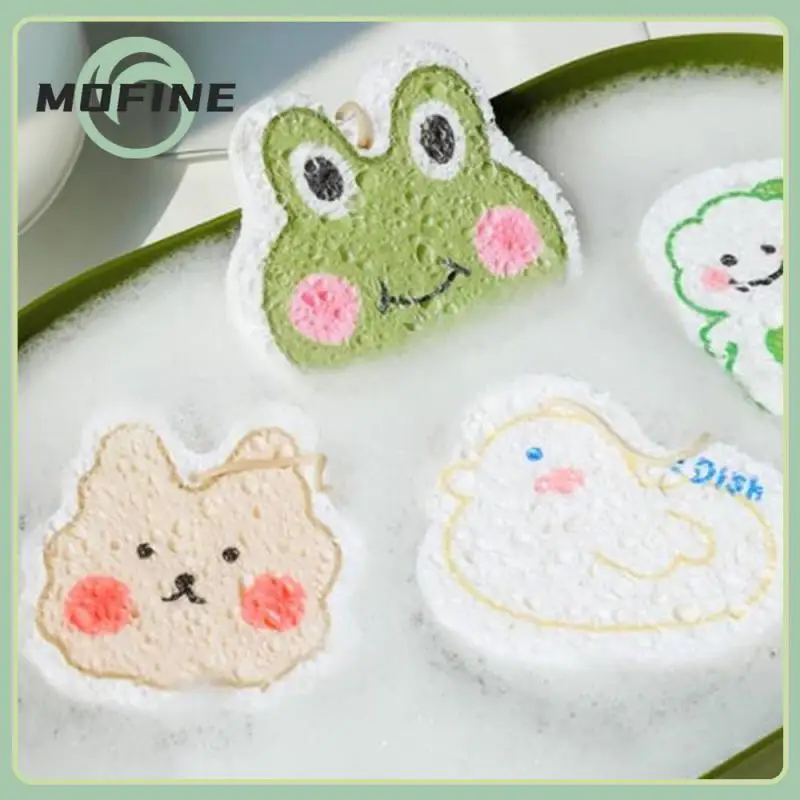 

Wood Pulp Dishwashing Sponge Reusable Non-scratch Kitchen Cleaning Sponge Highly Absorbent Kitchen Scrub Sponge