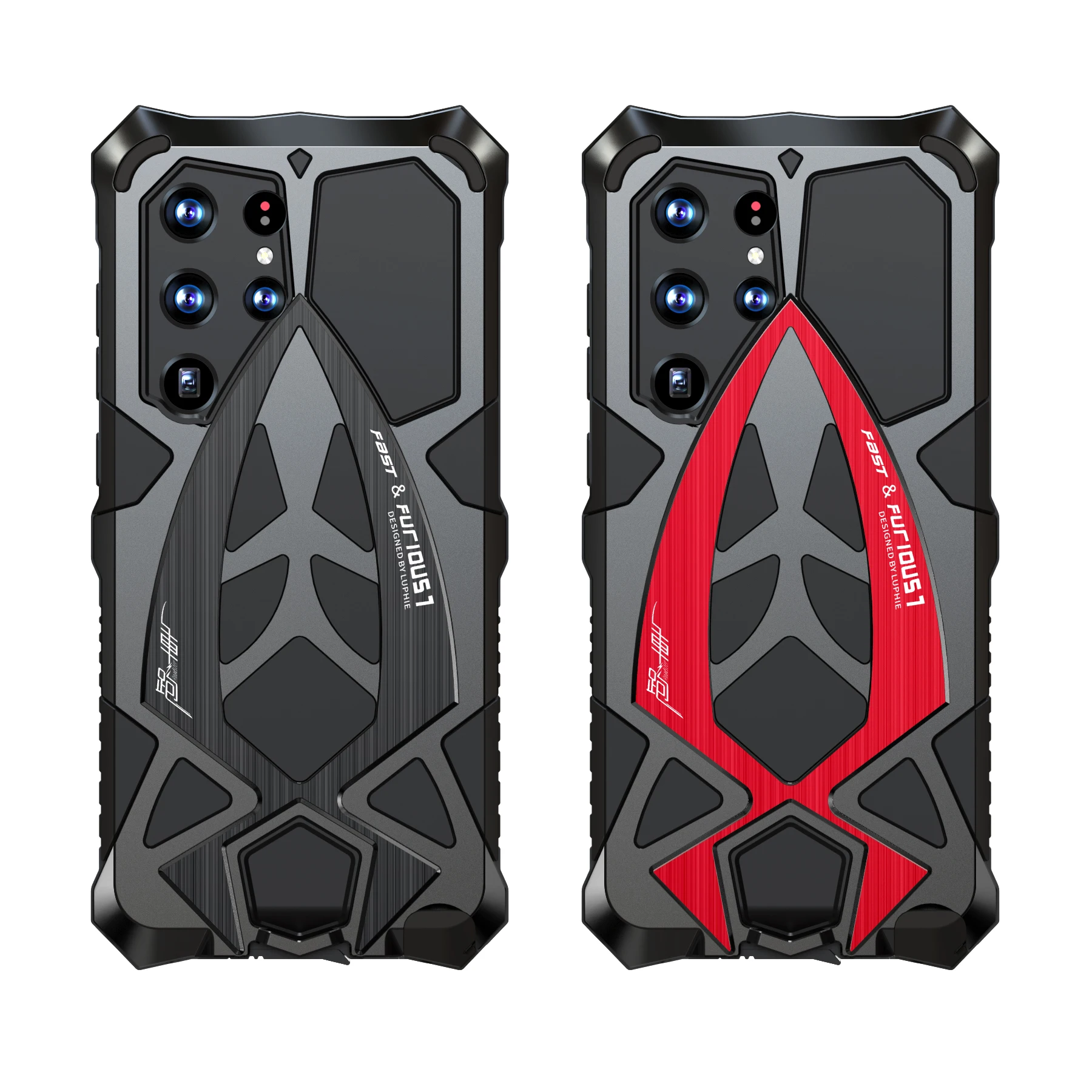 Luphie Metal Full Protect Armor Case For Samsung Galaxy S22 Ultra Phone Cover S23 Ultra S21 FE A72 A52 5G Shockproof Fundas